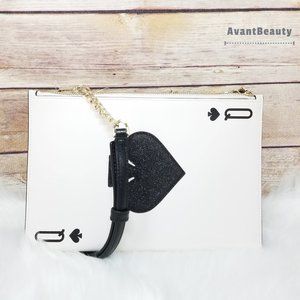 Kate Spade Queen Draw Card Spade Crossbody white